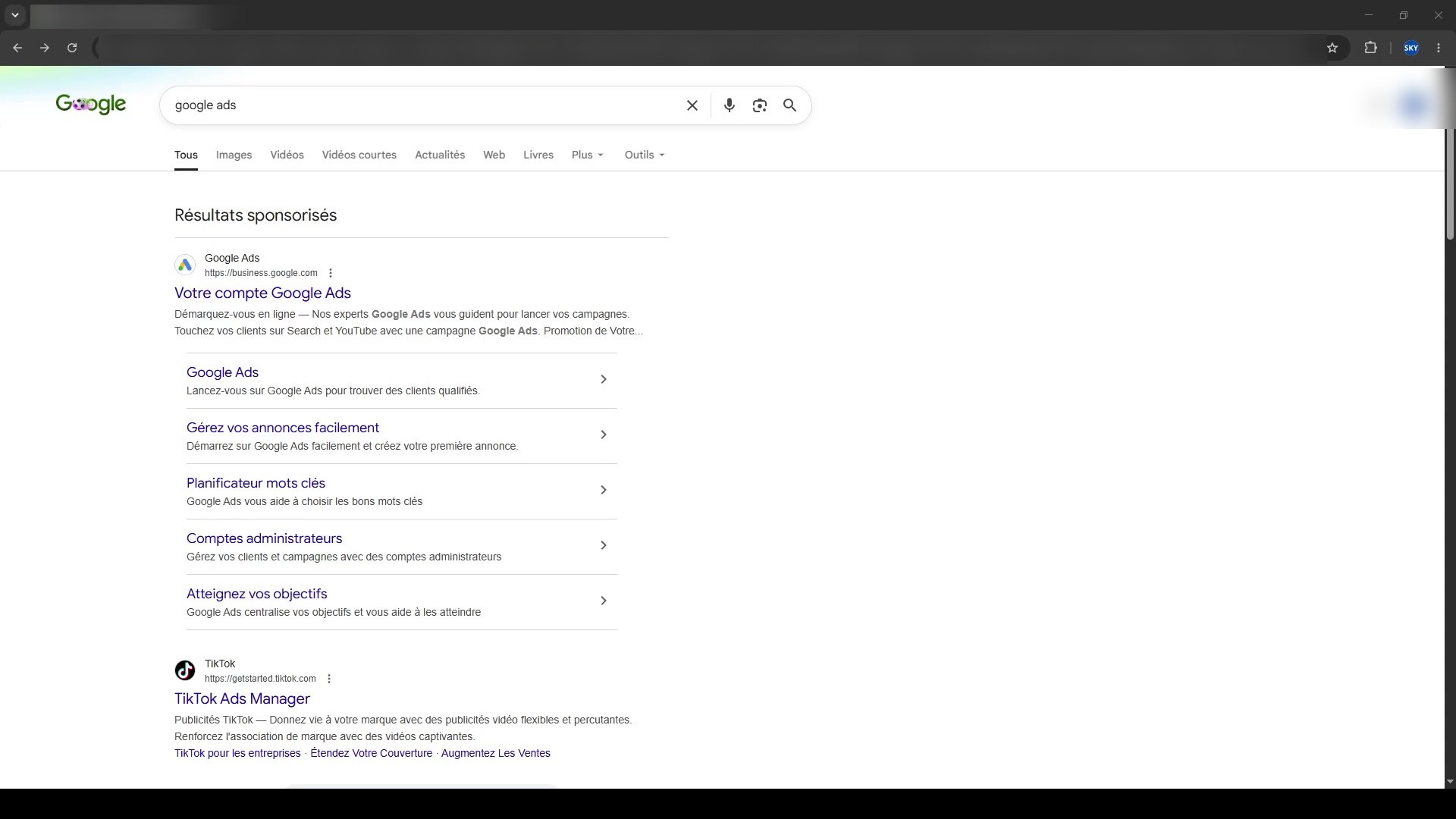 Création d'un compte Google Ads, étape 1 : Accéder à Google Ads sans passer par les annonces sponsorisées