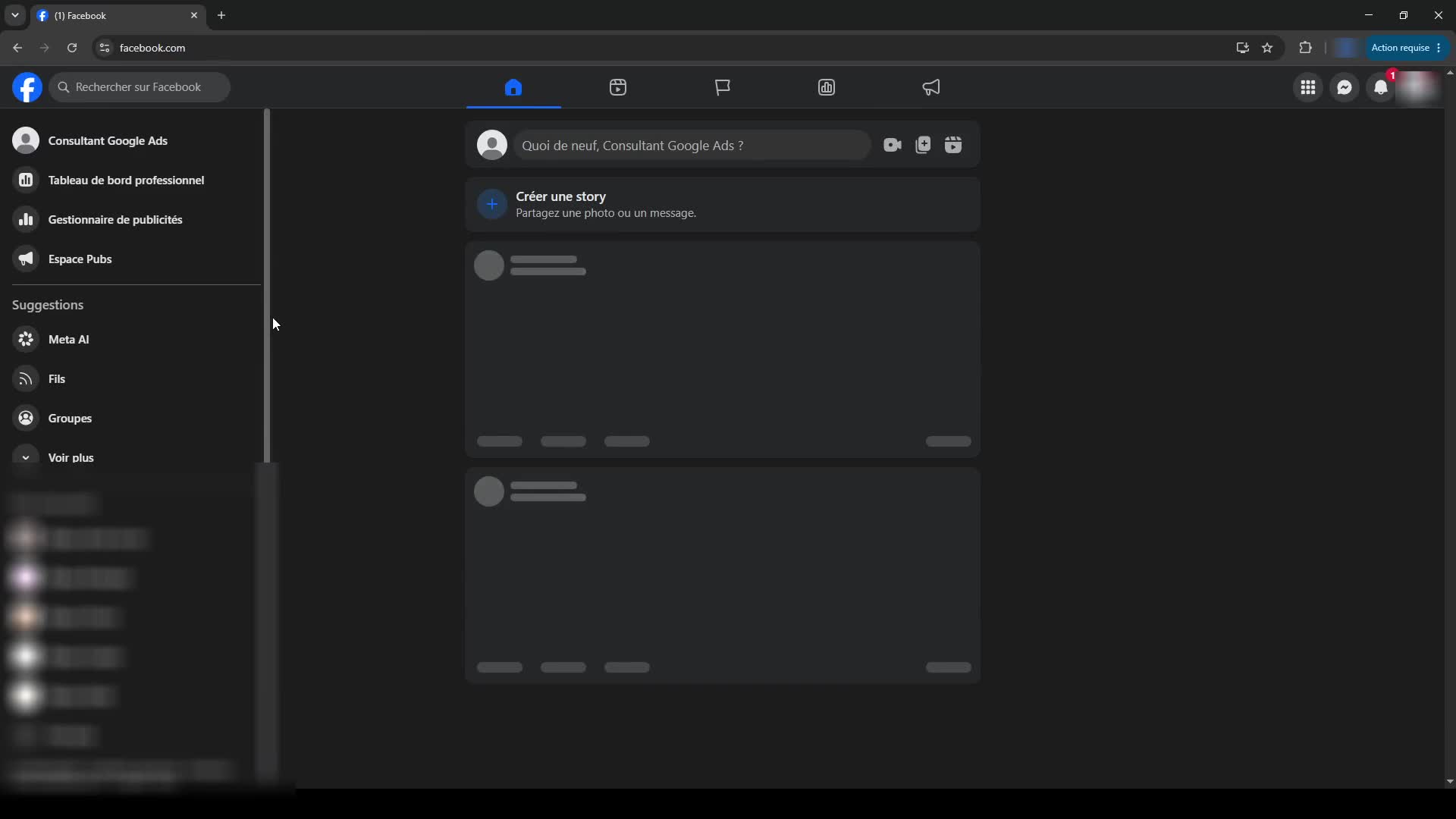 Création d'une page Facebook professionnelle, étape 8 : L'accès Meta Business Suite